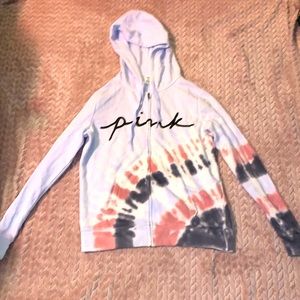 PINK Tie-dye Zip Up Jacket